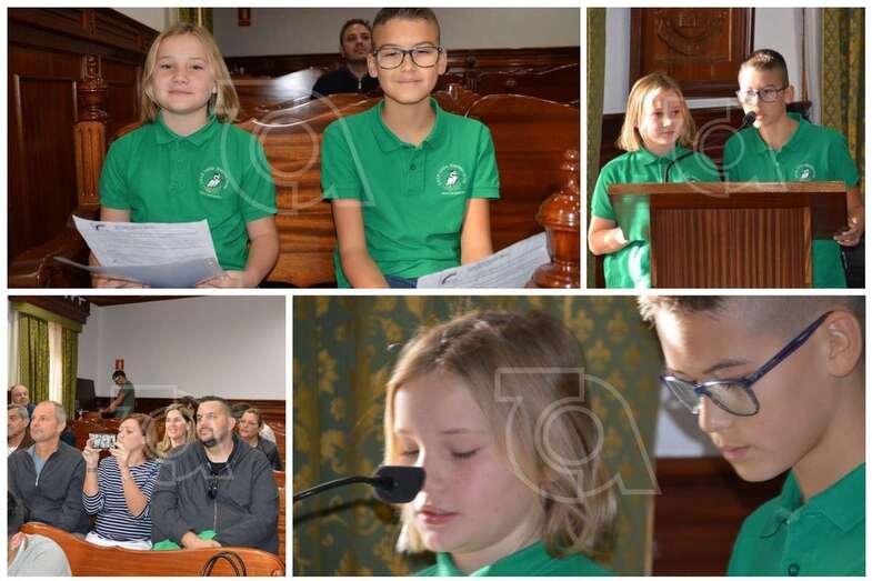 Los dos alumnos del colegio público teldense (Foto TA)